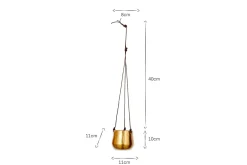 Atsu Brass Hanging Planter