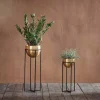 Atsu Brass Planter Stand