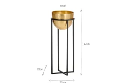 Atsu Brass Planter Stand