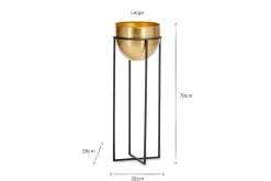 Atsu Brass Planter Stand