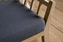 Avanthi Upholstered Sleigh Bench - Charcoal