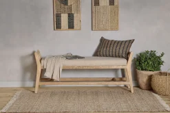 Avanthi Upholstered Sleigh Bench - Natural