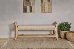 Avanthi Upholstered Sleigh Bench - Natural