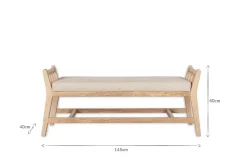 Avanthi Upholstered Sleigh Bench - Natural