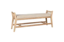 Avanthi Upholstered Sleigh Bench - Natural