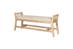 Avanthi Upholstered Sleigh Bench - Natural