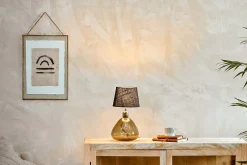 Baba Recycled Glass Lamp - Green - Small Wide