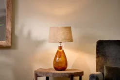 Baba Recycled Glass Lamp - Burnt Amber - Small Tall