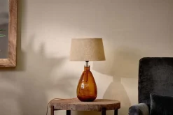 Baba Recycled Glass Lamp - Burnt Amber - Small Tall