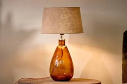 Baba Recycled Glass Lamp - Burnt Amber - Small Tall