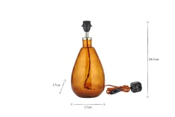 Baba Recycled Glass Lamp - Burnt Amber - Small Tall
