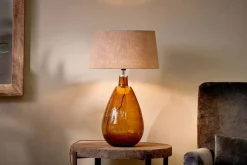Baba Recycled Glass Lamp - Burnt Amber - Large Tall