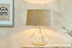 Baba Recycled Glass Lamp - Clear - Large Wide