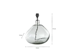 Baba Recycled Glass Lamp - Clear - Large Wide