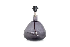 Baba Recycled Glass Table Lamp - Smoke - Small Wide