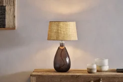 Baba Recycled Glass Table Lamp - Smoke - Small Tall