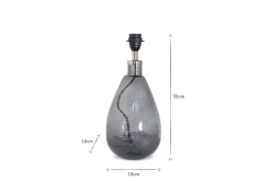 Baba Recycled Glass Table Lamp - Smoke - Small Tall