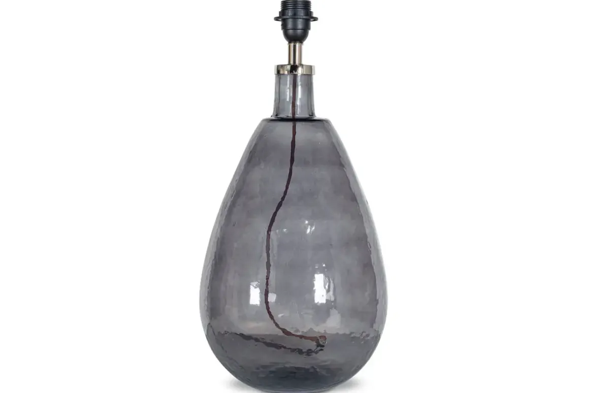 Baba Recycled Glass Table Lamp - Smoke - Large Tall