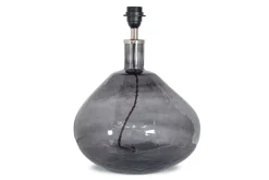 Baba Recycled Glass Table Lamp - Smoke - Large Wide