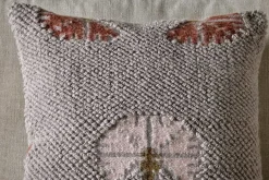 Bagru Wool & Cotton Cushion Cover - Soft Grey