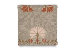 Bagru Wool & Cotton Cushion Cover - Soft Grey