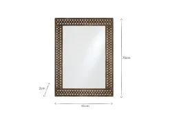 Bahula Decorative Outdoor Mirror - Rust