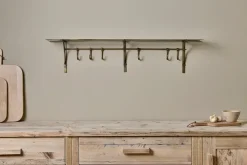 Basti Iron Storage Shelf - Antique Brass