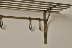 Basti Iron Storage Shelf - Antique Brass