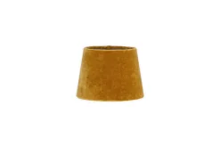 Batakha Velvet & Linen Lampshade - Dark Ochre