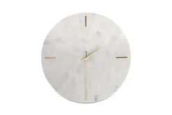 Besa Marble Clock - White