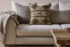 Bhumi Wool & Jute Cushion Cover - Moss Green