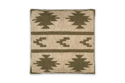 Bhumi Wool & Jute Cushion Cover - Moss Green