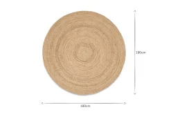 Braided Hemp Rug - Round