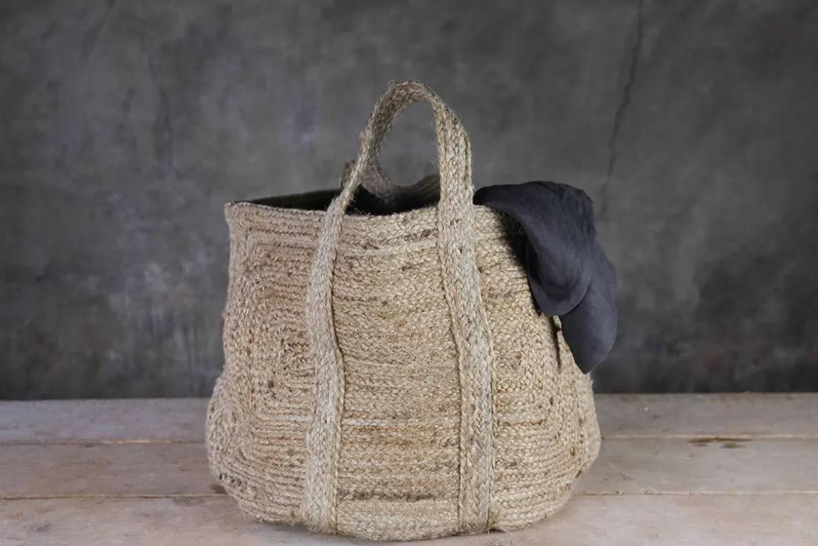 Braided Hemp Storage Basket - Natural