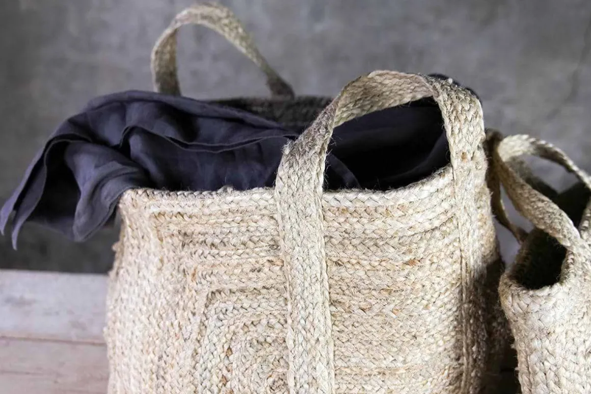 Braided Hemp Storage Basket - Natural