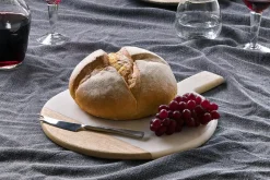 Bwari Round Marble Serving Board - White