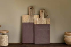 Cassia Mango Wood & Stone Board - Natural