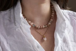 Cerita Necklace - Rhodochrosite