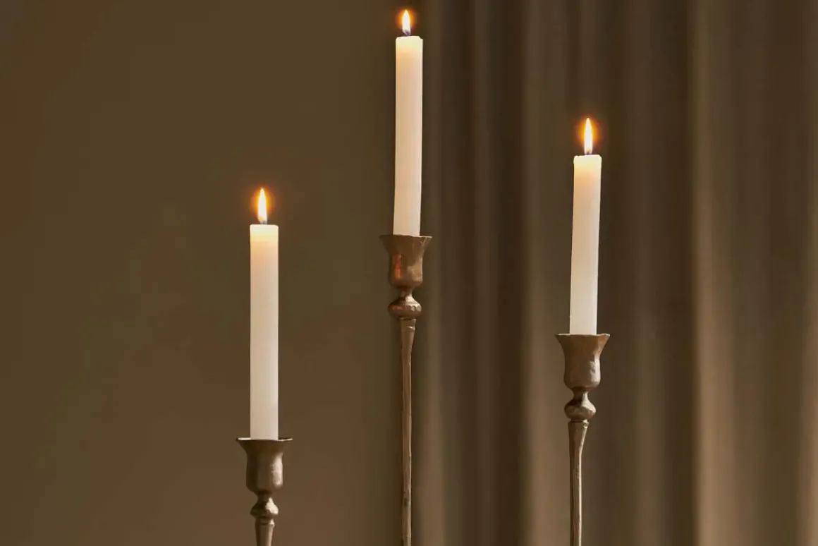 Chaipat Candlestick - Antique Brass