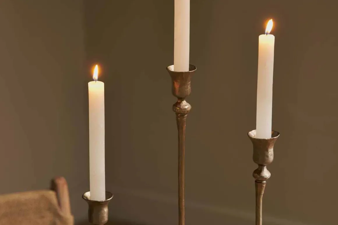 Chaipat Candlestick - Antique Brass