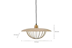 Chakai Wood & Metal Pendant - Large