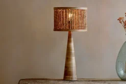 Chameli Mango Wood Table Lamp - Natural