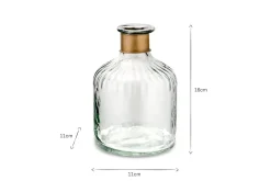 Chara Hammered Bottle - Lines - Small