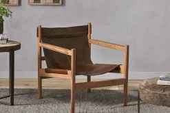 Dalibar Leather Lounger - Tan