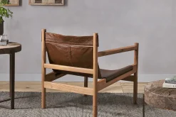 Dalibar Leather Lounger - Tan