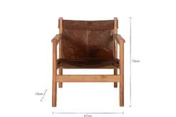 Dalibar Leather Lounger - Tan
