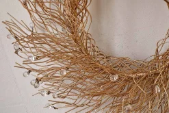 Danvi Glass Drop Wreath - Brass & Clear