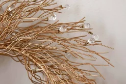 Danvi Glass Drop Wreath - Brass & Clear