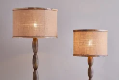 Darat Mango Wood & Jute Lampshade - Natural