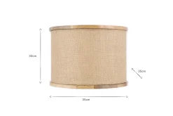 Darat Mango Wood & Jute Lampshade - Natural